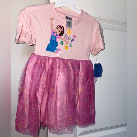 Miss Rachel Other - Ms Rachel Pink Dress with Cartoon and Floral Design